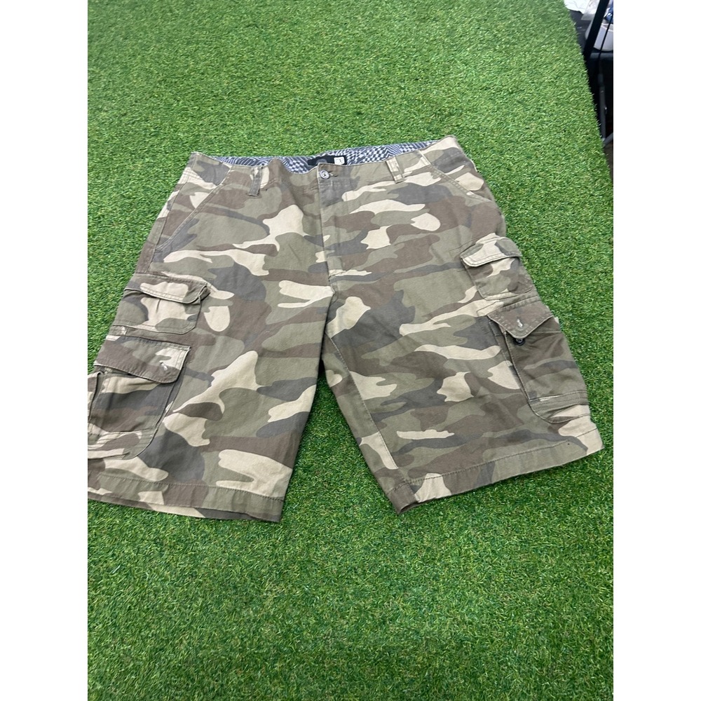 Ocean Pacific OP Mens Camo Cargo Shorts Green‎ Brown Size 38 Cotton OM12Y009A